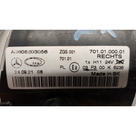 RIGHT FOG LIGHT LAMP MERCEDES-BENZ truck Actros euro 6 2014> used 